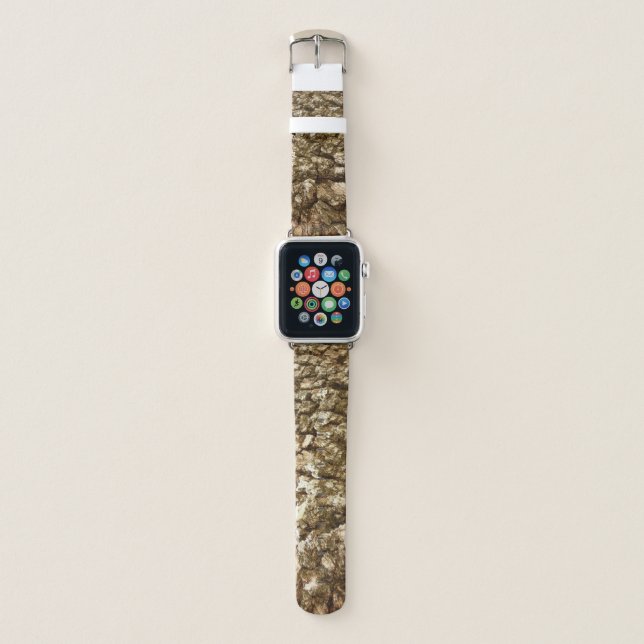 Tree Bark II Natural Textured Design Apple Watch Band (Front)