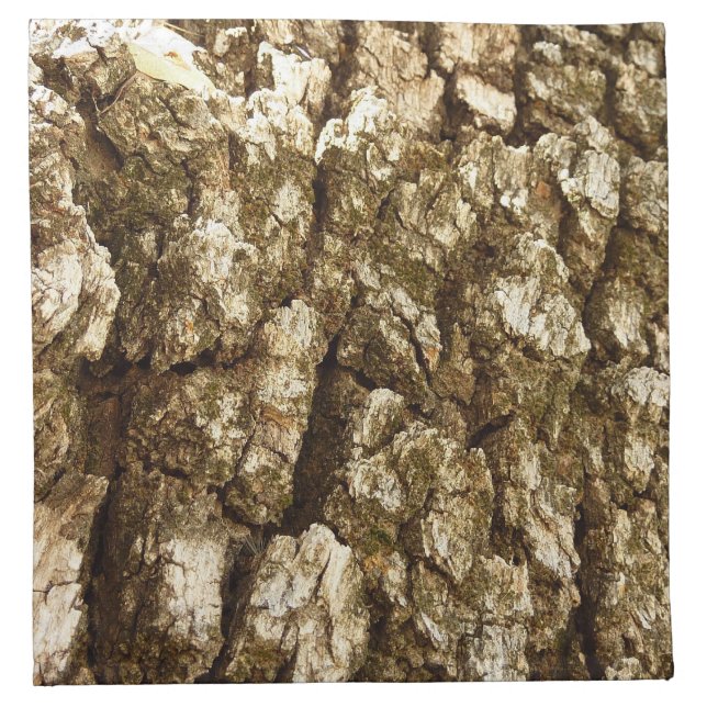 Tree Bark II Natural Textured Design Cloth Napkin (Front)