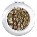 Tree Bark II Natural Textured Design Compact Mirror