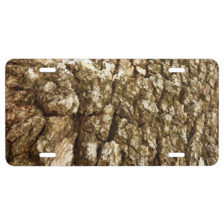Tree Bark II Natural Textured Design License Plate