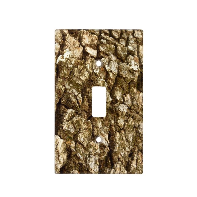 Tree Bark II Natural Textured Design Light Switch Cover (Front)