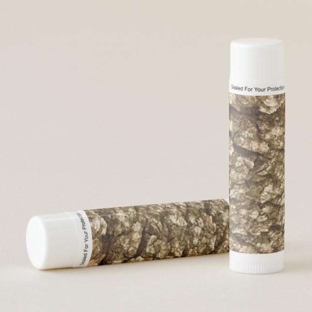 Tree Bark II Natural Textured Design Lip Balm (Front)