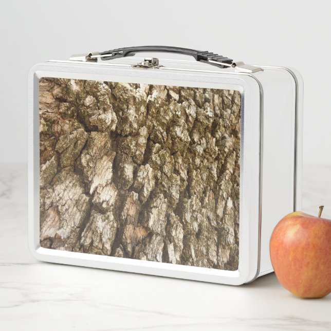 Tree Bark II Natural Textured Design Metal Lunch Box (In Situ)