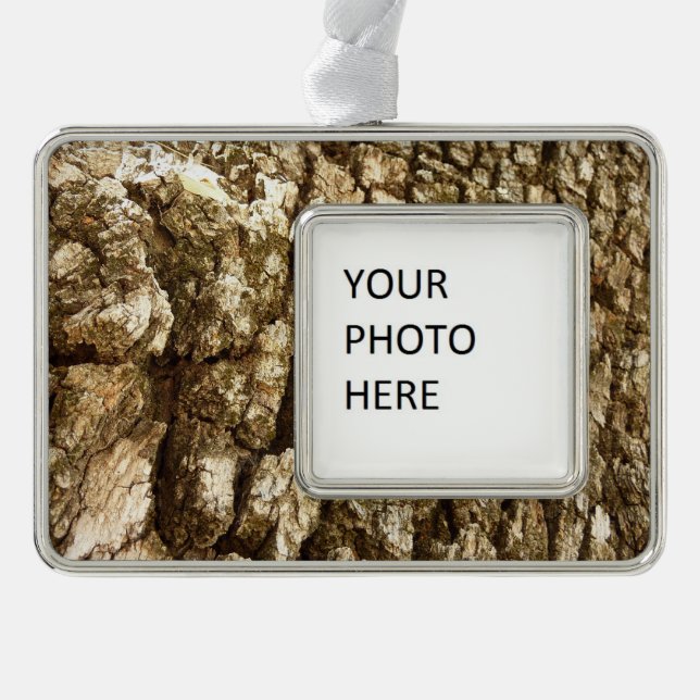 Tree Bark II Natural Textured Design Ornament (Front)