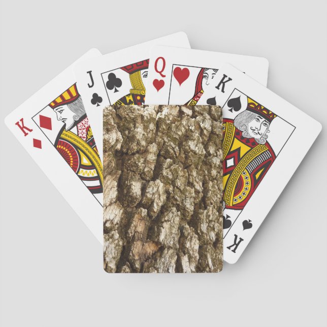 Tree Bark II Natural Textured Design Poker Cards (Back)