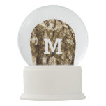 Tree Bark II Natural Textured Design Snow Globe