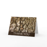 Tree Bark II Natural Textured Design Thank You Card