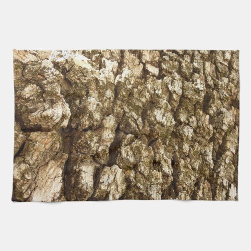 Tree Bark II Natural Textured Design Towel