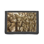 Tree Bark II Natural Textured Design Trifold Wallet