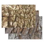 Tree Bark II Natural Textured Design Wrapping Paper Sheets