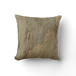 Tree Bark III Natural Abstract Textured Design Throw Pillow