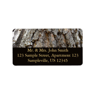 Tree Bark IV Abstract Nature Label