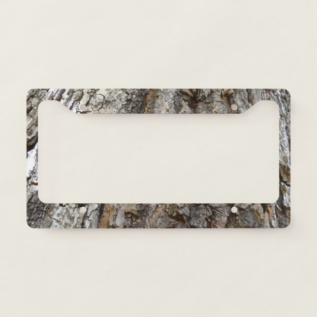 Tree Bark IV Abstract Nature License Plate Frame (Front)