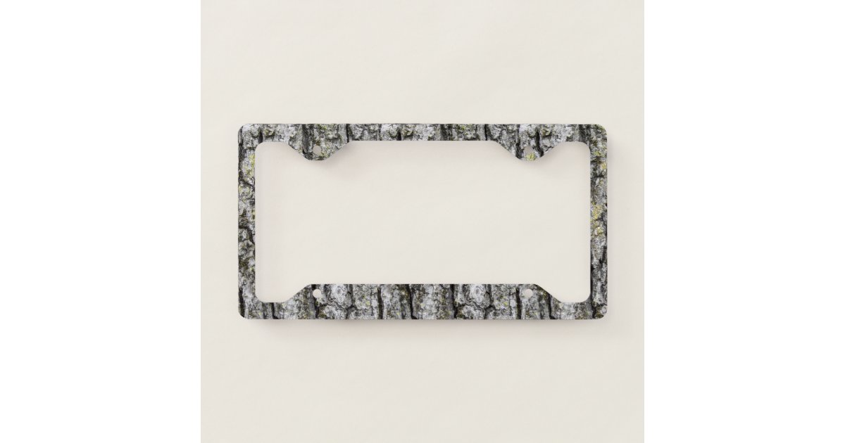 Tree Bark License Plate Frame Zazzle