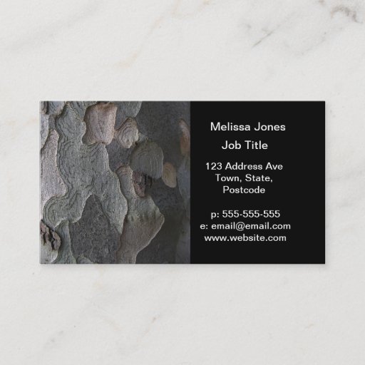 Customizable Tree Bark macro photography Business Card Templates