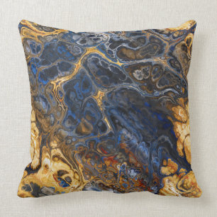 Tree Bark Marbled Abstract 2 Throw Pillow