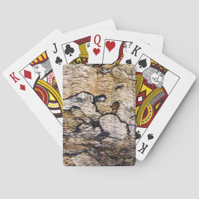 Tree bark pattern poker cards (Back)