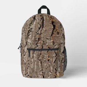 Tree Bark Printed Backpack