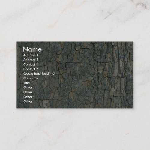 Tree bark texture business card templates