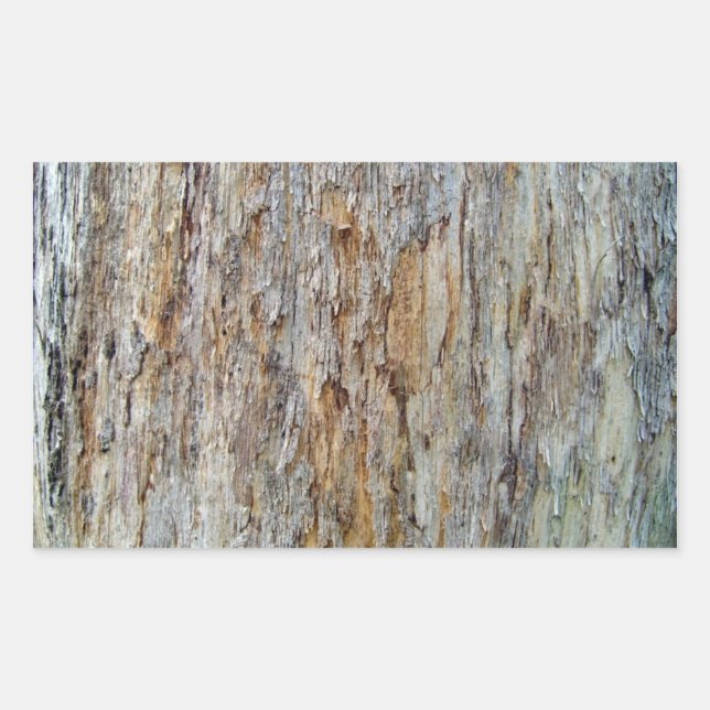 Tree Bark Texture Detail Rectangular Sticker (Front)