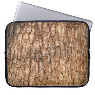 Tree bark texture, natural wood background. laptop sleeve