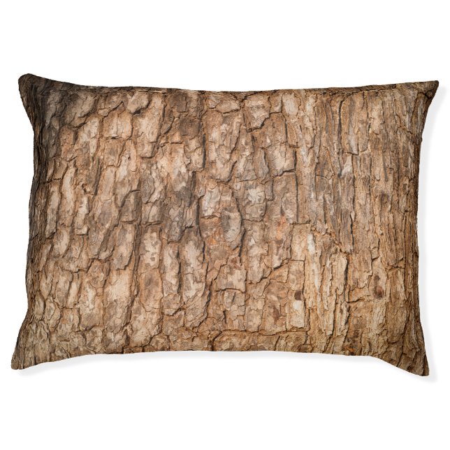 Tree bark texture, natural wood background. pet bed (Front)
