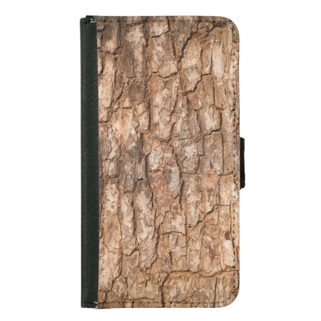 Tree bark texture, natural wood background. samsung galaxy wallet case (Front)