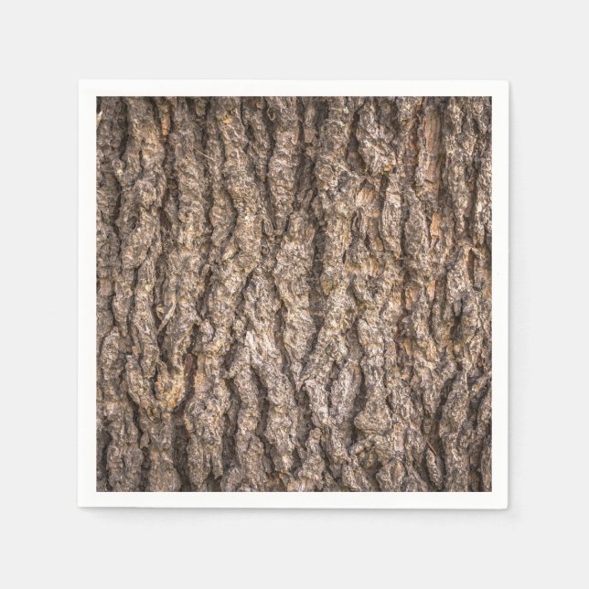 Tree Bark Texture Paper Napkins (Front)