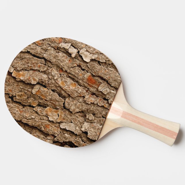Tree Bark Texture Ping Pong Paddle (Side)