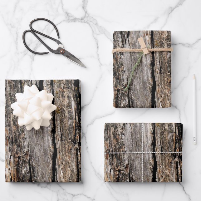Tree Bark Wrapping Paper Sheets (Front)