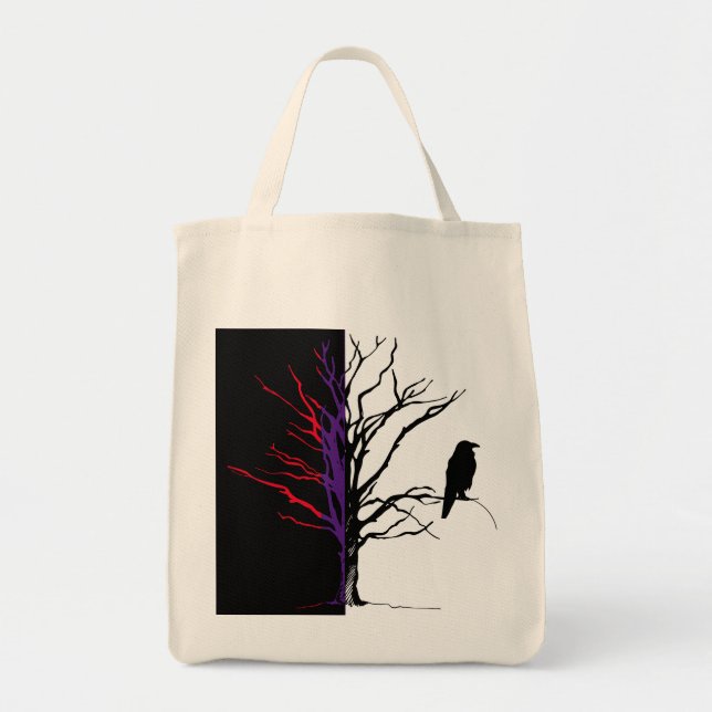 Tree Birds. Crows, Raven Blackbird  Tote Bag (Front)