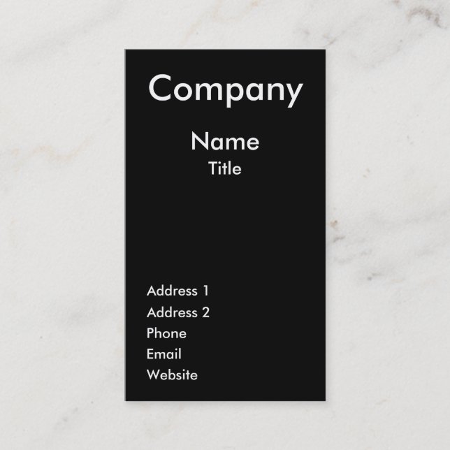 Tree Black & White Business Card (Front)