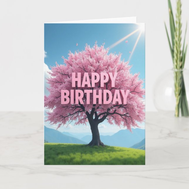 Tree Bloom Birthday Card (Front)