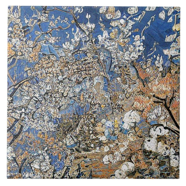 TREE BLOSSOM CERAMIC TILE (Front)