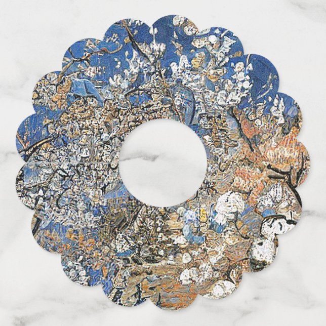 TREE BLOSSOM WINE GLASS TAG (Front)