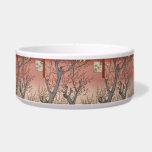 Tree Blossoms Plum Garden Japanese Bowl<br><div class="desc">The vintage Plum Garden image is based on a Japanese woodblock print created in the 1850s by Utagawa Hiroshiga. The vintage tree blossom woodblock art shows plum trees with spring blossoms in a Japanese garden.</div>