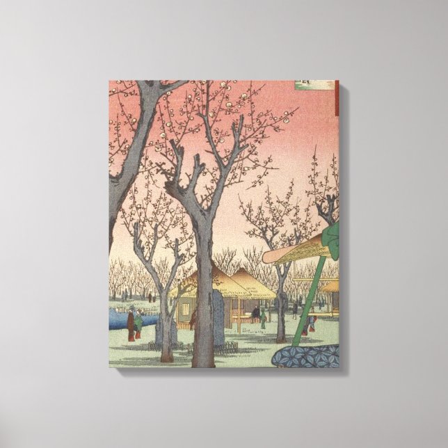 Tree Blossoms Plum Garden Japanese Canvas Print (Front)