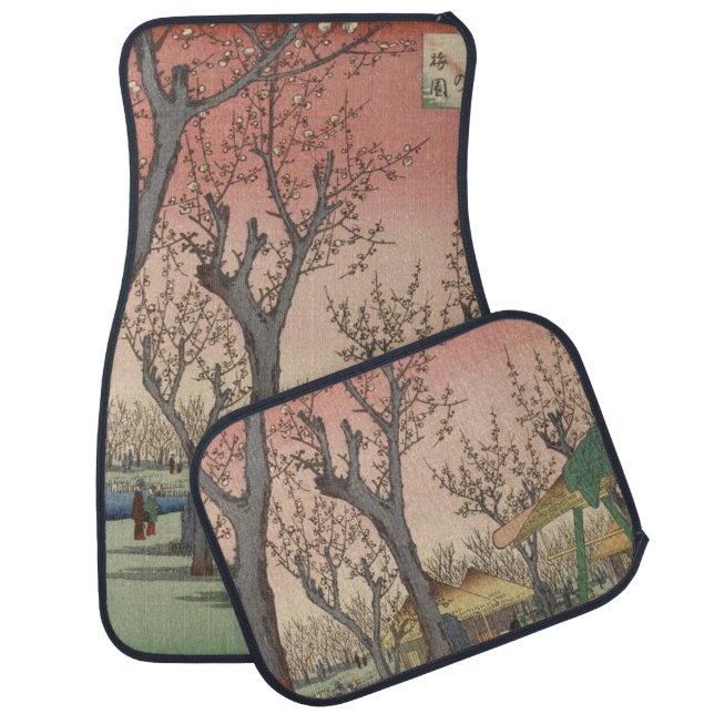 Tree Blossoms Plum Garden Japanese Car Mat (Set)