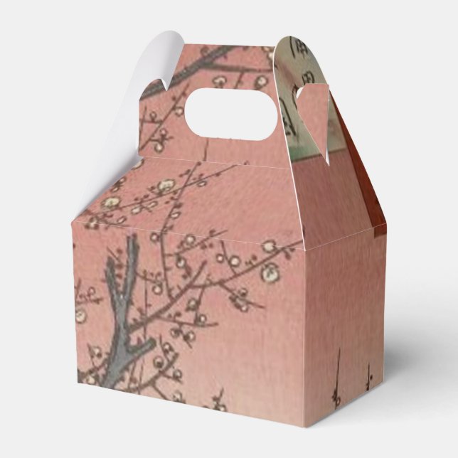 Tree Blossoms Plum Garden Japanese Favor Boxes (Front Side)