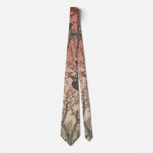 Tree Blossoms Plum Garden Japanese Neck Tie