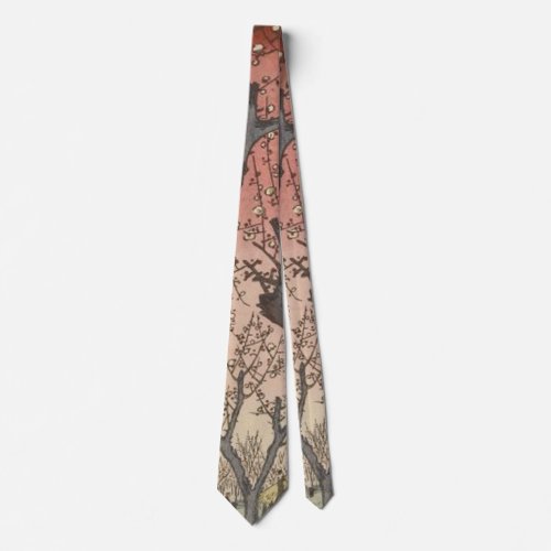 Tree Blossoms Plum Garden Japanese Neck Tie