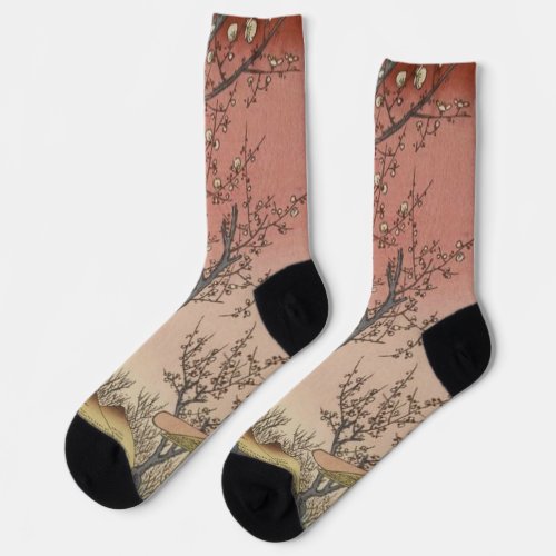 Tree Blossoms Plum Garden Japanese Socks