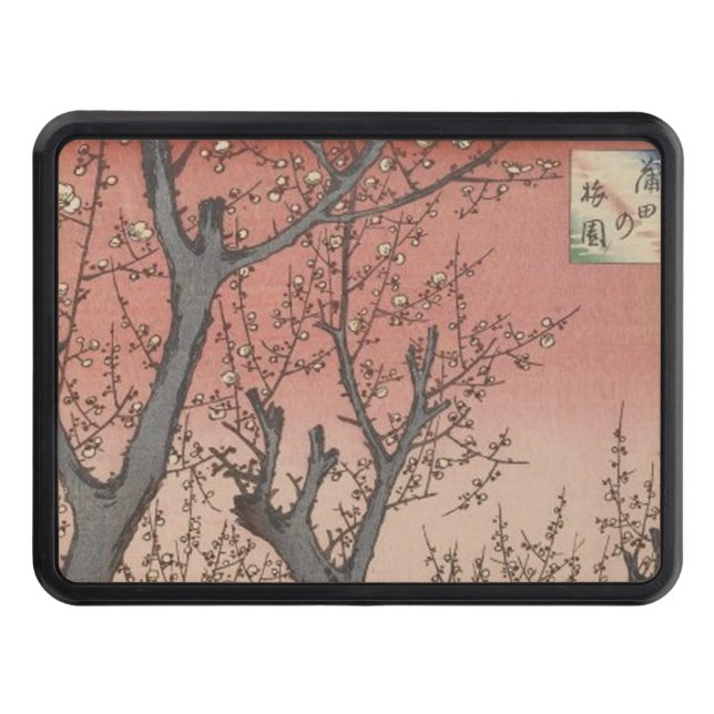 Tree Blossoms Plum Garden Japanese Tow Hitch Cover (Front)