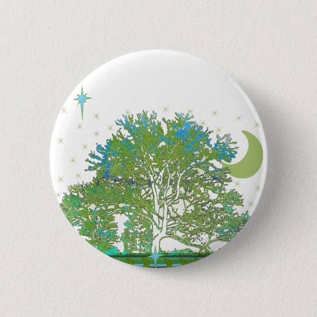 Tree Blues Pinback Button (Front)