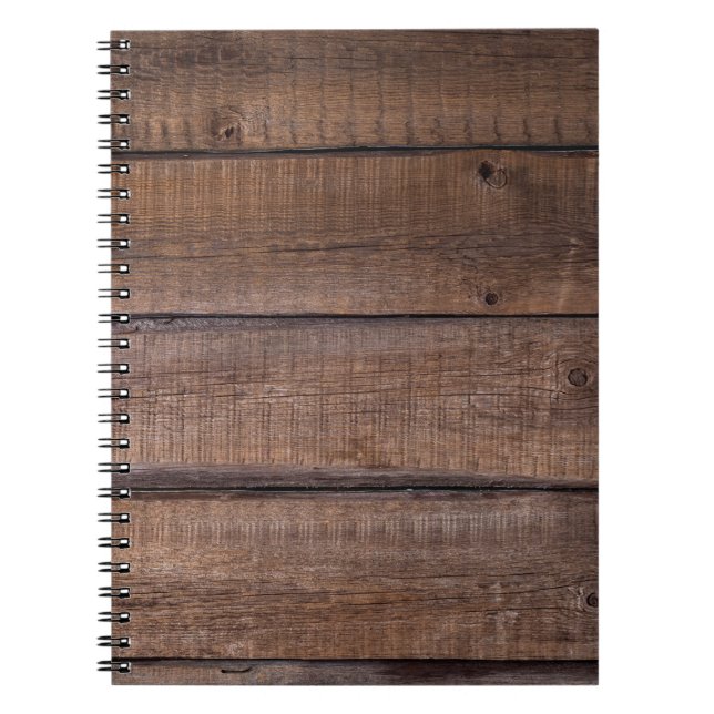 Tree boards background rustic notebook (Front)