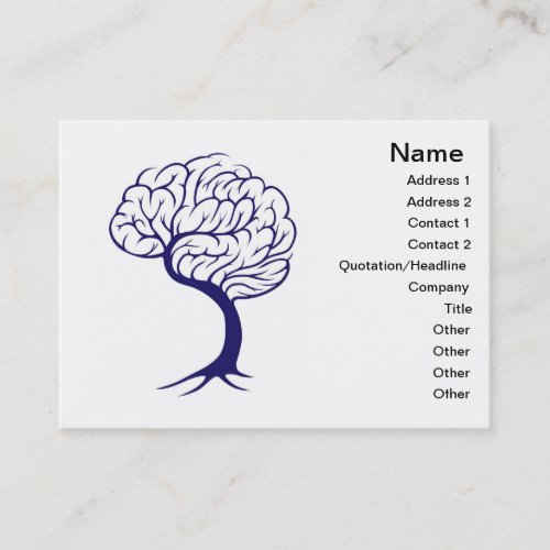 Tree brain business card template