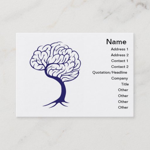 Customizable Tree brain business card template