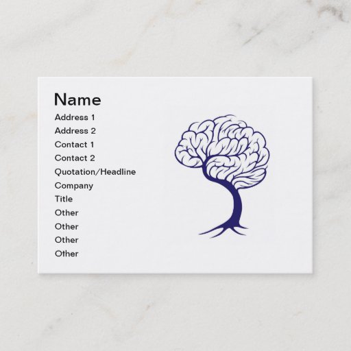 Customizable Tree brain business cards