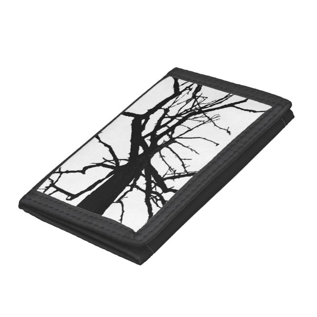 Tree Branch Black White Abstract Pattern Wallet