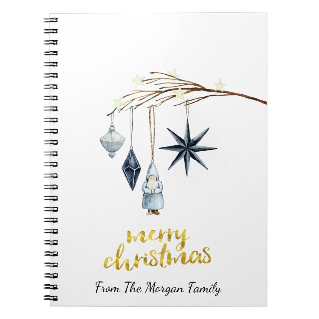 Tree Branch Decoration Christmas Notebook (Front)